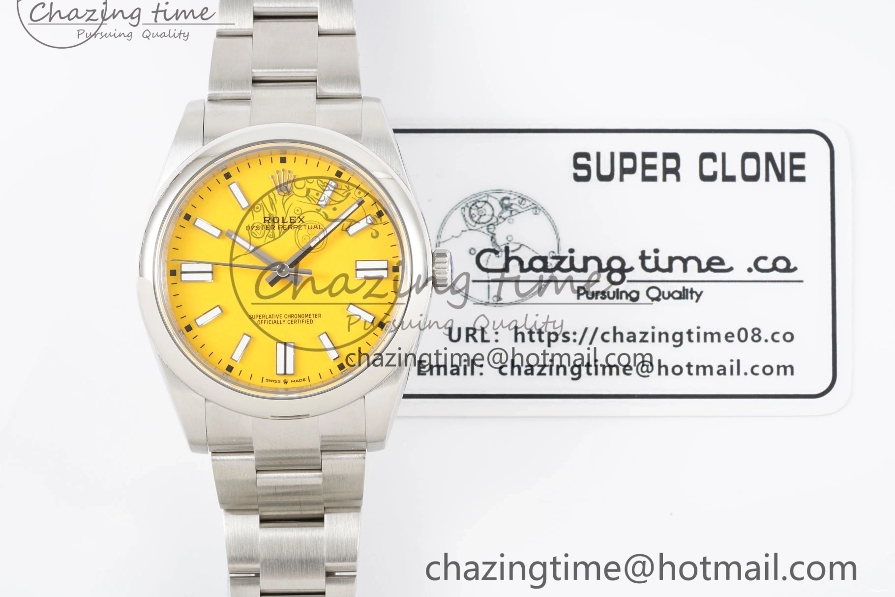 Perpetual Yellow 124300 KING Steel 904L Bracelet Best 1:1 on VR3230 SS Edition Oyster Dial 41mm 1225